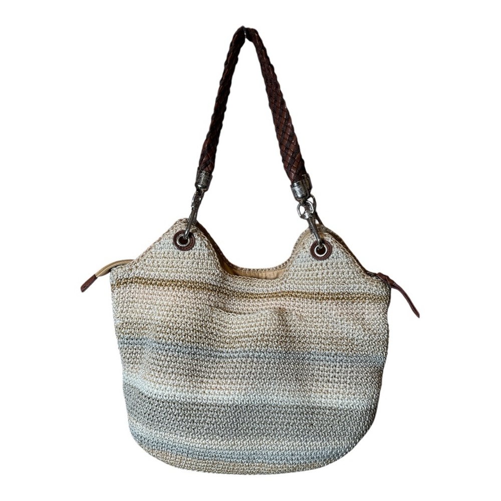 The Sak Tan and Brown Shoulder Bag with Braided Strap - Picture 2 of 8